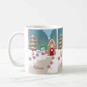 North Pôle Scene Mug café de vacances avec nom