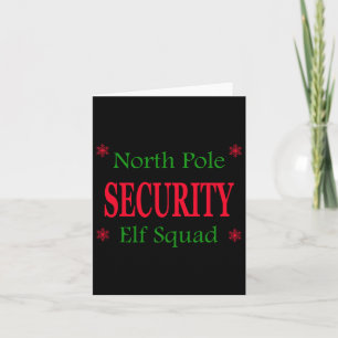 North Pole Security Elf Detail Christmas  Card