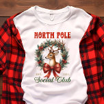 North Pole Social Club Vintage Christmas Tri-Blend Shirt<br><div class="desc">Embrace the magic of the North Pole with this vintage-inspired "North Pole Social Club" tee! Featuring a majestic reindeer and festive wreath, this shirt invites you to join an exclusive club of holiday enthusiasts. The design's nostalgic charm and classic typography evoke the spirit of Christmas past, making it perfect for...</div>