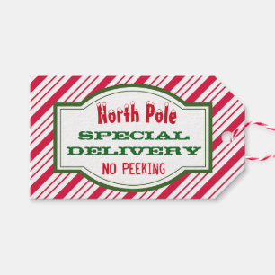 North Pole Special Delivery Christmas Gift Tags