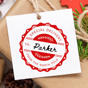 North Pole Special Delivery from Santa Clause Rubber Stamp