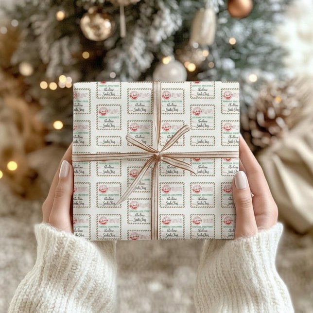 North Pole Special Delivery From Santa Wrapping Paper (North Pole Special Delivery From Santa Wrapping Paper)