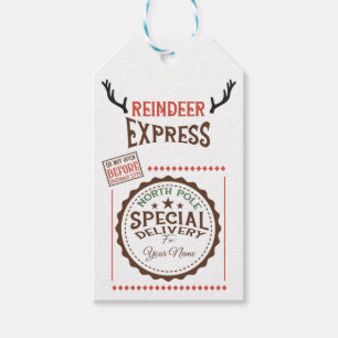 North Pole Special Delivery Gift Tags