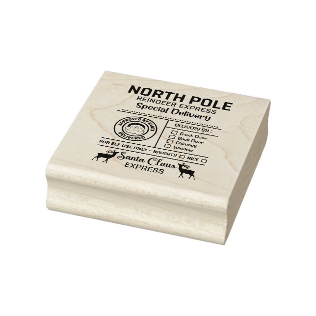 North Pole Special Delivery Rubber Stamp (Stamp)