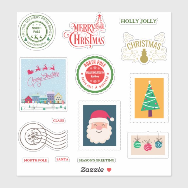 north pole stickers pack (Sheet)
