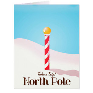 North Pole travel poster