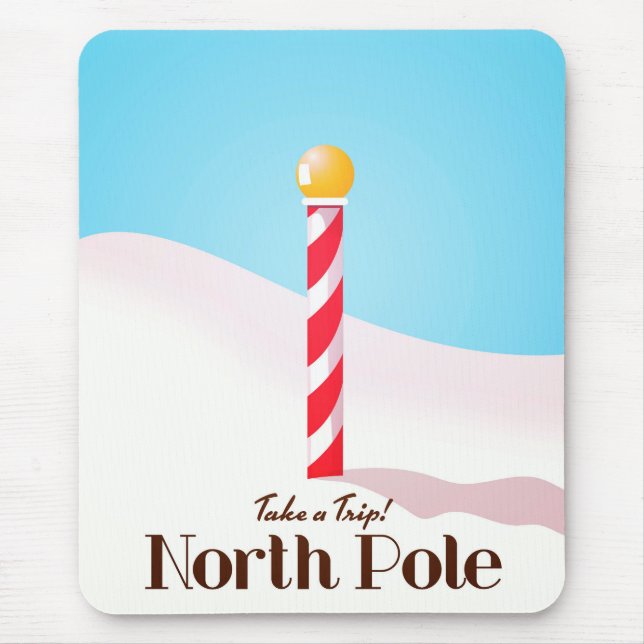 North Pole travel poster Mouse Pad (Front)