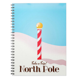 North Pole travel poster Notebook