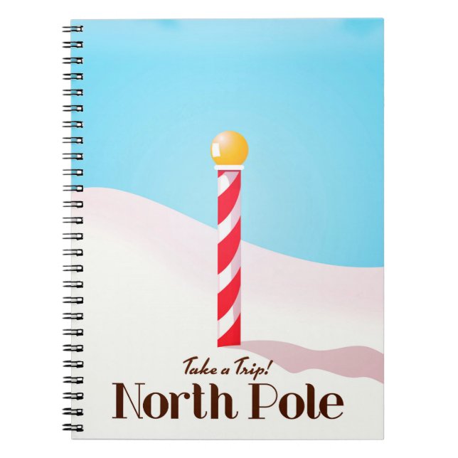 North Pole travel poster Notebook (Front)