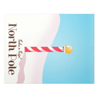 North Pole travel poster Notepad