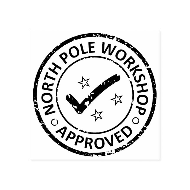 NORTH POLE WORKSHOP APPROVED RUBBER STAMP (Imprint)