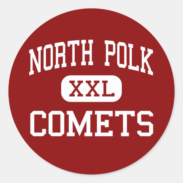 North Polk - Comets - High School - Alleman Iowa Classic Round Sticker (Front)