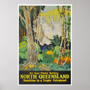 North Queensland Poster Australia Art Vintage