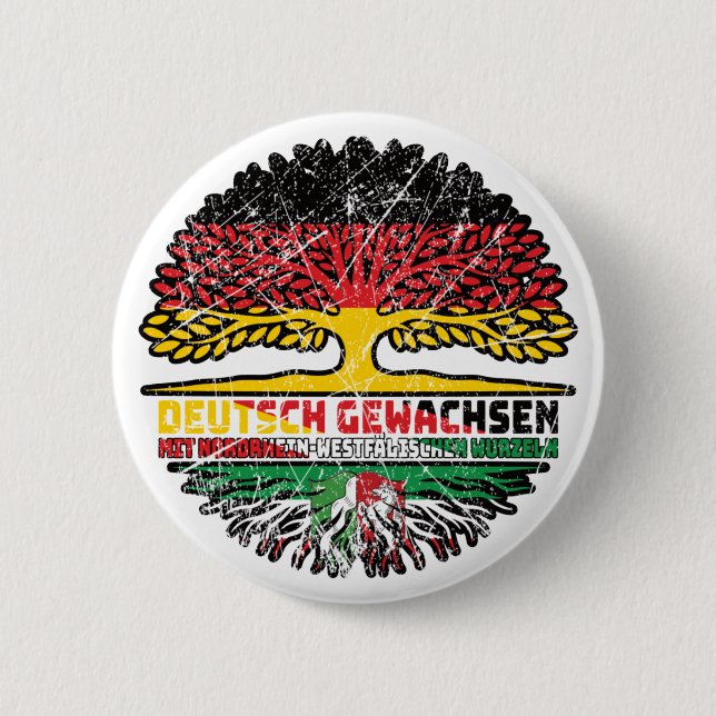 North Rhine-Westphalia Germany 2 Inch Round Button (Front)