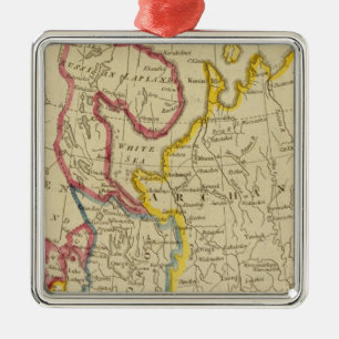 North Russia in Europe Metal Ornament