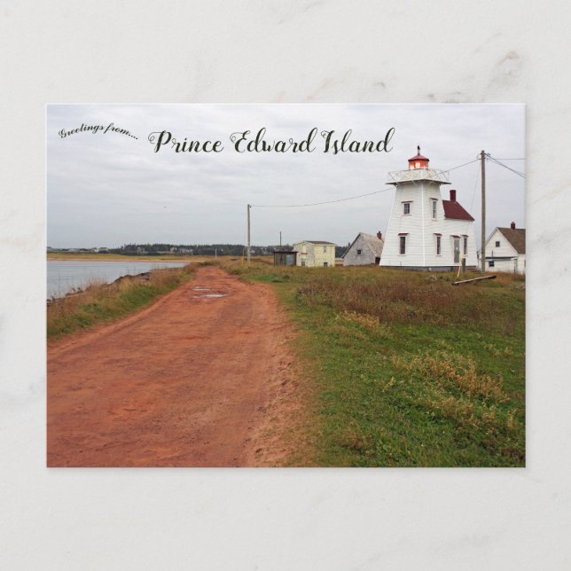North Rustico Harbour Lighthouse PEI Postcard (Front)