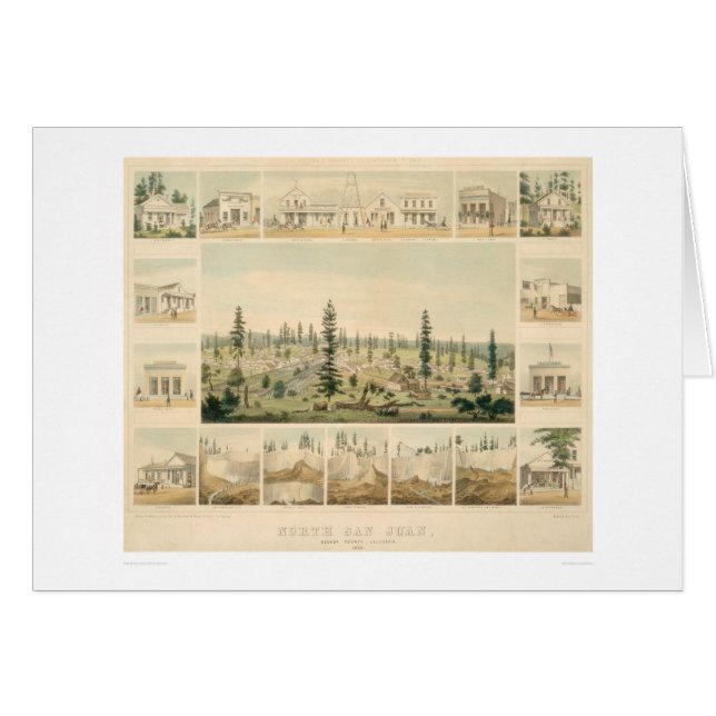 North San Juan, CA. Panoramic Map 1858 (1567A) (Front Horizontal)