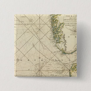 North Sea, Kattegat 2 Inch Square Button