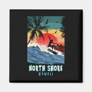 North Shore Hawaii Beach Surfing Vintage Retro Pal Magnet