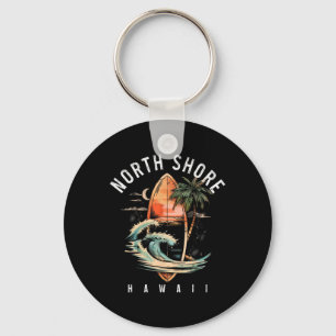 North Shore Hawaii Surf Board Oahu Haleiwa Surfing Keychain