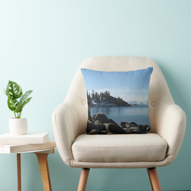 North Shore Lake Tahoe, Incline Village, Nevada Throw Pillow (Chair)
