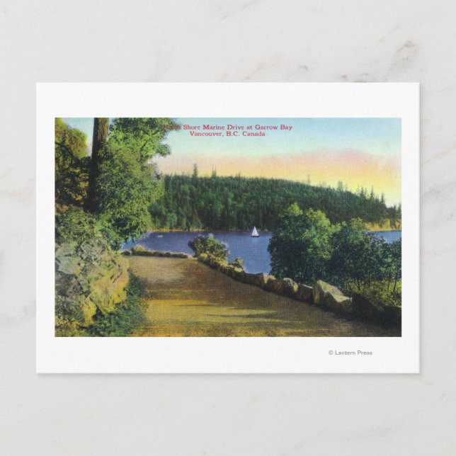 North Shore Marine Drive View of Garrow Bay Postcard (Front)