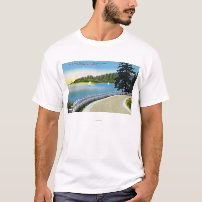 North Shore Marine Drive View of Point Atkinson T-Shirt (Front)