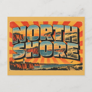 North Shore PEI Red Cliffs Dunes Lighthouses Art Postcard