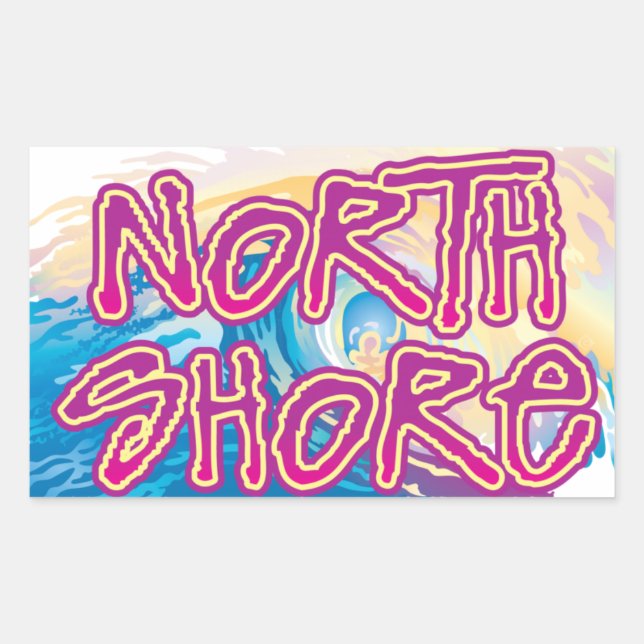 North Shore Waves Sticker (Front)
