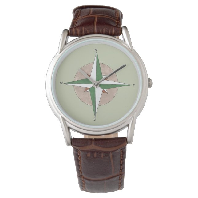 North South East West Camping Compass Camp Watch (Front)