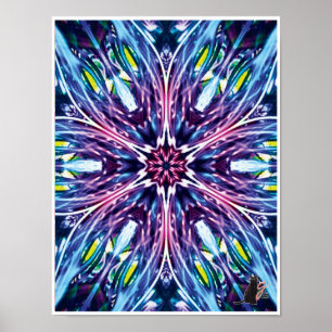 North Star Kinetic Collage Kaleidoscope Poster
