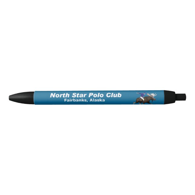 North Star Moose Polo Club Black Ink Pen (Front)