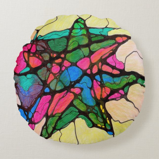 North Star Round Pillow (Front)