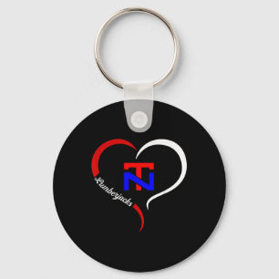 North Tonawanda Lumberjacks Logo Half Heart Keychain