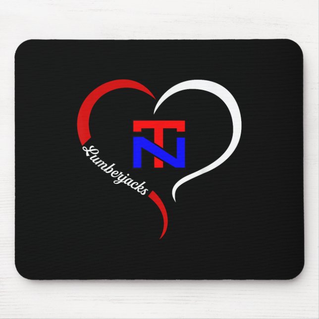 North Tonawanda Lumberjacks Logo Half Heart Mouse Pad (Front)