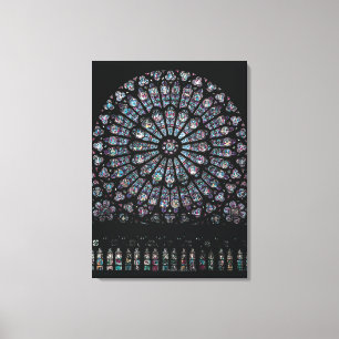 North transept rose window canvas print