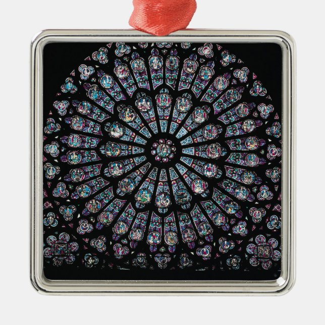 North transept rose window metal ornament (Front)
