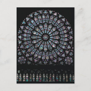 North transept rose window postcard