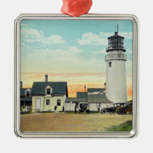 North Truro Highland Lighthouse View Metal Ornament