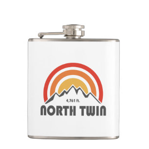 North Twin Mountain New Hampshire Hip Flask