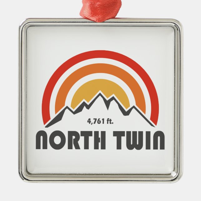 North Twin Mountain New Hampshire Metal Ornament (Front)
