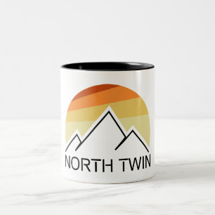 North Twin Mountain New Hampshire Retro Two-Tone Coffee Mug