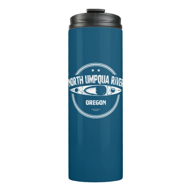 North Umpqua River Oregon Kayak Thermal Tumbler (Front)