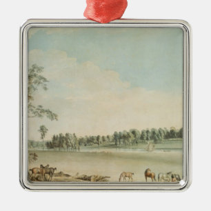 North West View of Wakefield Lodge in Whittlebury Metal Ornament