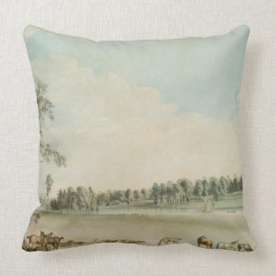 North West View of Wakefield Lodge in Whittlebury Throw Pillow