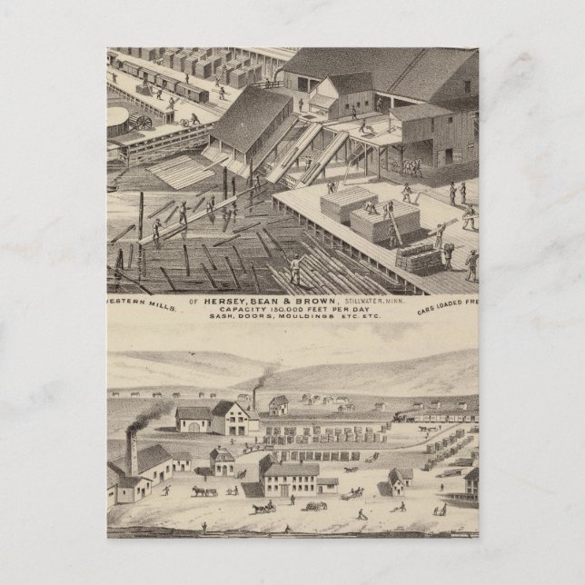 North Western Mills of Hersey, Minnesota Postcard (Front)