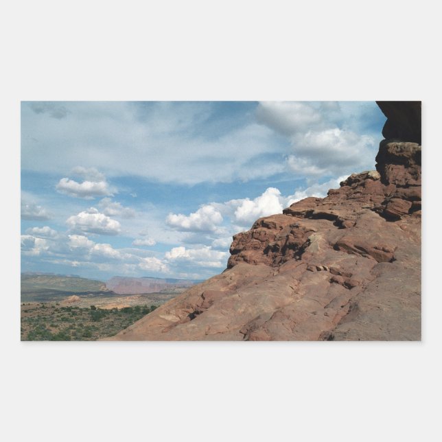North Window Arch Utah Desert Landscape Photo Sticker (Front)