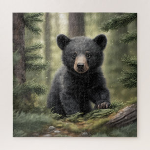 North Woods Little Black Bear Cub Puzzle