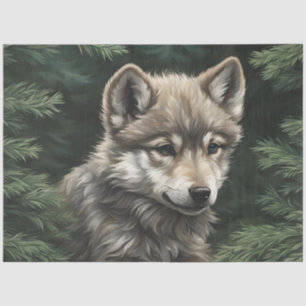 North Woods Wolf Cub Tissue Paper