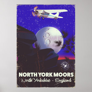 North York Moors England travel poster
